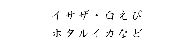 カワハギ・白エビ